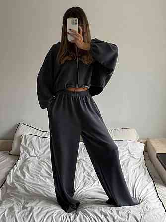 Жіночий трендовий костюм з турецького трикотажу oysho Графіт Одеса