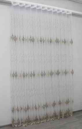 Тюль VR-Textil 1193т Kort ADOR Фатин с люрексовой нитью Золотистый с коричневым 300х270 см (40-972) Киев