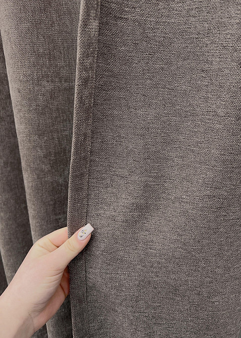 Комплект готовых штор VR-Textil Шенилл премиум VELMIRA Rich № 1924ш Капучино 150х290 см 2 шт (33-0990) Киев - изображение 6