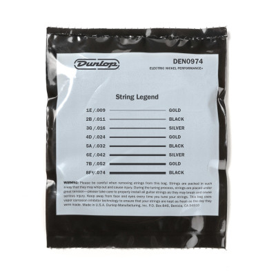 Струны для гитары Jim Dunlop Nickel Wound Electric Guitar Strings 09-74 | 8-String (DEN0974-8) Винница - изображение 3