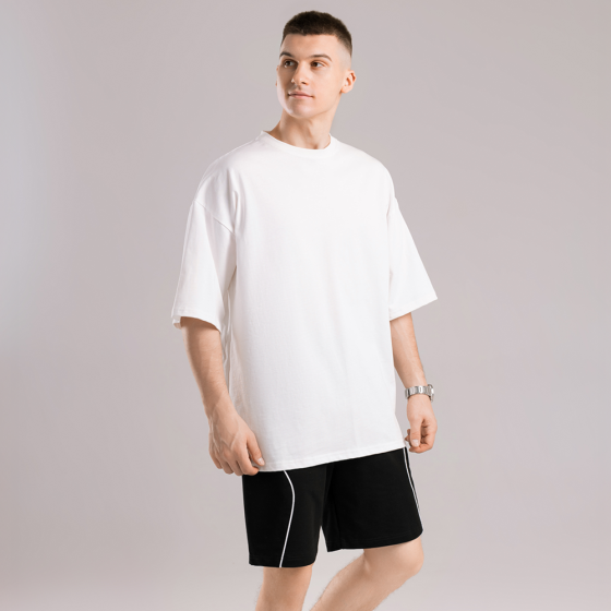 Молочна футболка. Футболка оверсайз чоловіча. Базова футболка Pobedov Nude Київ