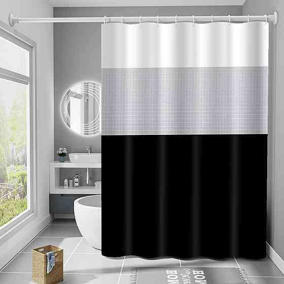 Шторка для ванны из полиэстера водонепроницаемая Bathlux 180x180 см с кольцами, занавеска для ванной комнаты Каменец-Подольский