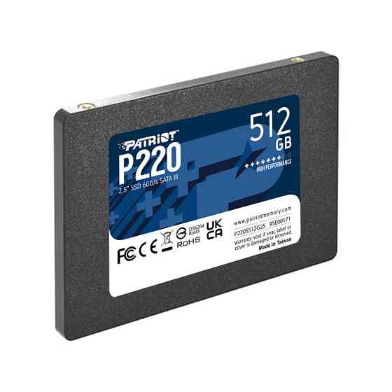 SSD диск накопичувач Patriot P220 512GB 2.5" 7mm SATAIII P220S512G25 Одеса