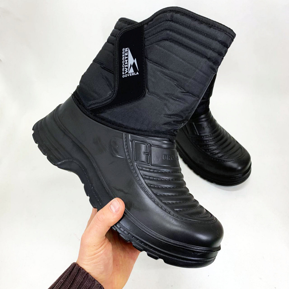 Меховые бурки 45р, Резиновые утепленные сапоги мужские короткие, Удобные рабочие сапоги UL-20 Львов - изображение 7