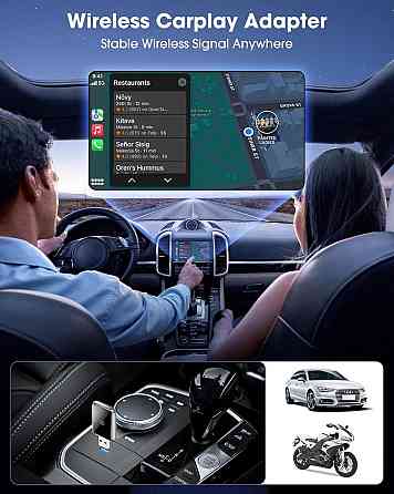 CarPlay бездротовий адаптер для iPhone, перетворення дротового карплей у бездротовий, iOS 12+, USB T Київ
