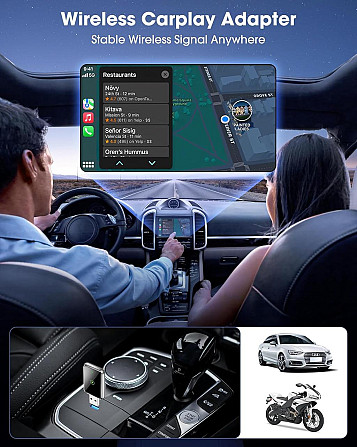 CarPlay беспроводной адаптер для iPhone, преобразование проводного карплея в беспроводной, iOS 12+,  Киев - изображение 2