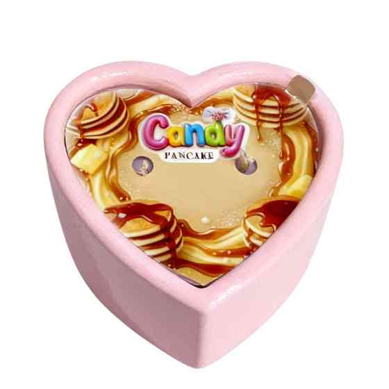 Масажна свічка з ароматом панкейка Candy Pancake у формі серця, 70 мл Sex Aura Київ