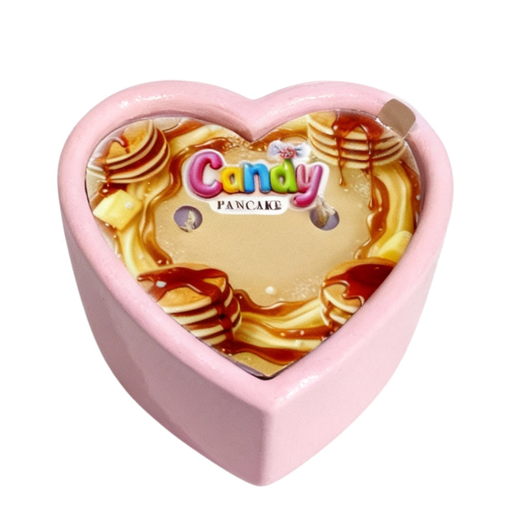 Масажна свічка з ароматом панкейка Candy Pancake у формі серця, 70 мл Sex Aura Київ - фото 1