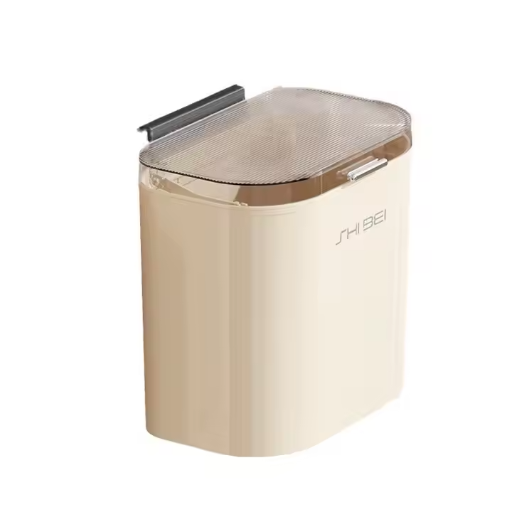 Контейнер для сміття з прозорою кришкою, підвісний пластиковий бак для кухні, ванної, об'єм 10 л, розмір 26x16x25 см Кам'янець-Подільський - фото 2