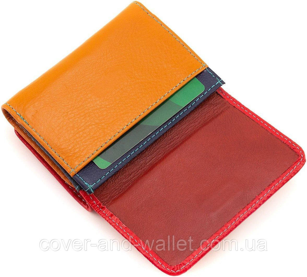 Разноцветный женский кошелек из натуральной кожи компактного размера ST Leather 403-1 Киев - изображение 2
