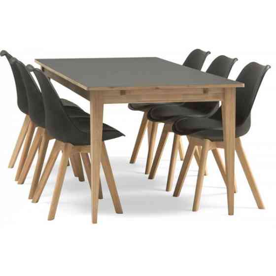 Стілець Тор м'який обідній чорний Дніпро