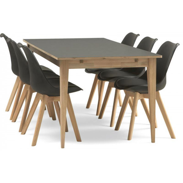 Стілець Тор м'який обідній чорний Дніпро - фото 2