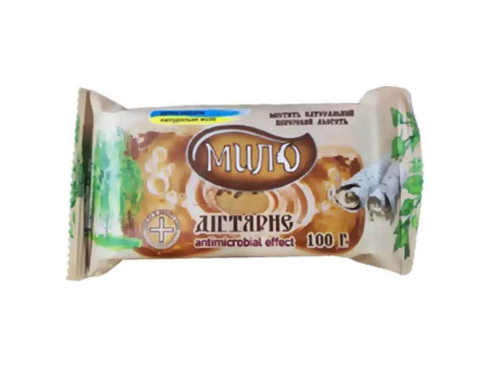 Мыло туалетное 100г «Дигтярное» Аntimicrobial effect в обертке ТМ ТЕХПРОМ ЭКОЛОГИЯ Киев - изображение 1