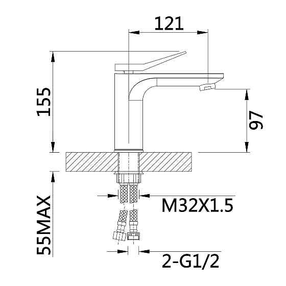 Змішувач для раковини Qtap Presto QTPRE270GRP45581 Graphite Київ