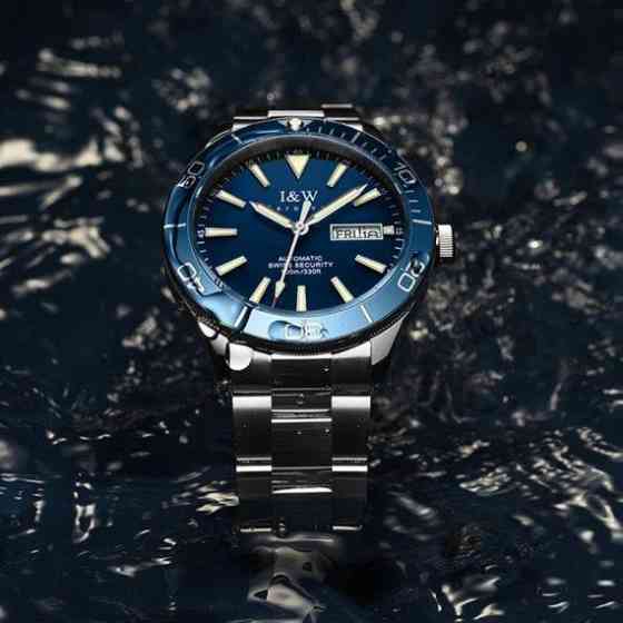 Годинник чоловічий механічний наручний Carnival BlueMarine 10 Bar (Сріблястий) Київ