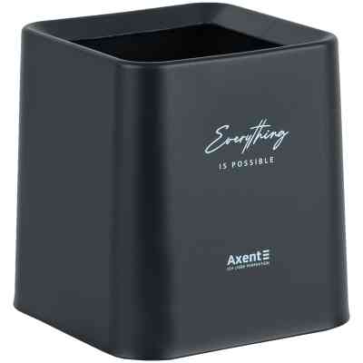 Кошик для паперів Axent Настільний контейнер для сміття, квадратний, чорний (2132-01-A) Вінниця
