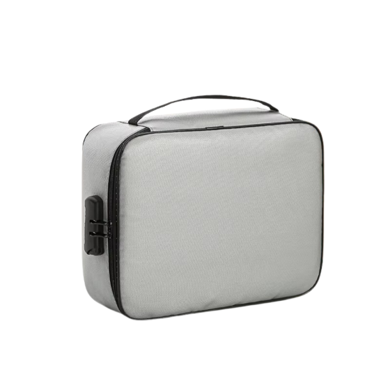 Сумка-органайзер для документів із замком із захистом від води та вогню на 3 відділення, JY-1019, сіра Кам'янець-Подільський