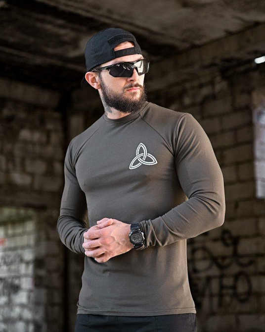 Мілітарі Лонгслів Ворон хакі ПП7877 Одеса - фото 2