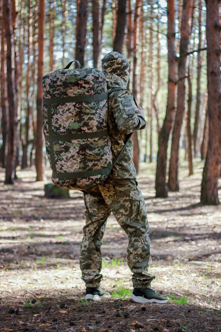Штурмова сумка-баул піксель 110 л військова водонепроникна міцна сумка для ЗСУ WASA Львів - фото 2