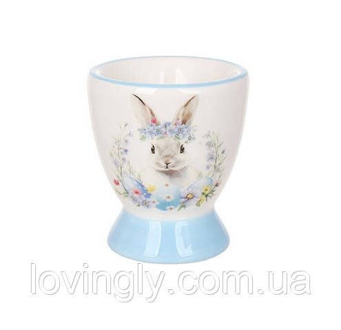Подставка для яйца керамическая «Акварельные кролики в венках» - пасхальный декор Ирпень - изображение 8