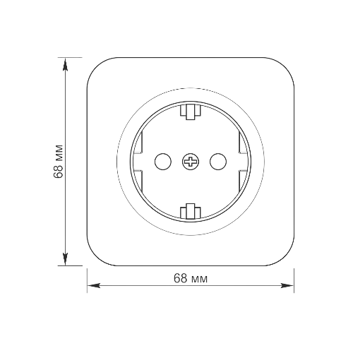 BINERA чорний/графіт Розетка зовнішня 1-а із заземленням IP20 Videx Житомир - фото 5