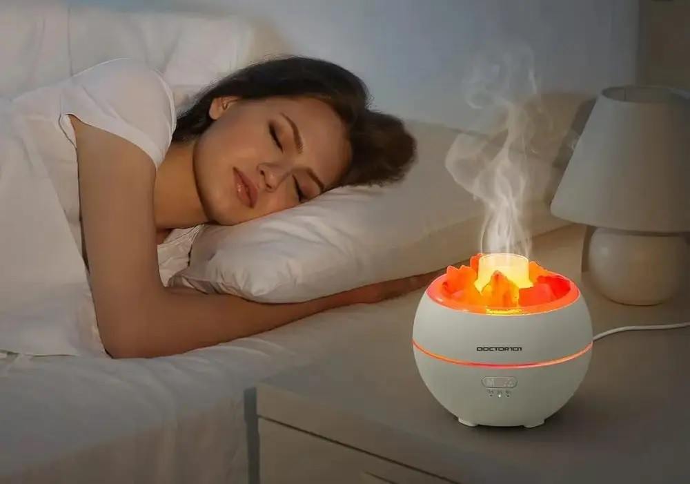 Соляна лампа Half moon з ультразвуковим зволожувачем повітря 3-в-1. Сольовий світильник нічник для ароматерапії Дніпро - фото 7