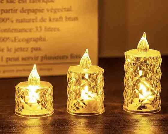 Набір LED свічок на батарейках  3 шт (0293) Смела