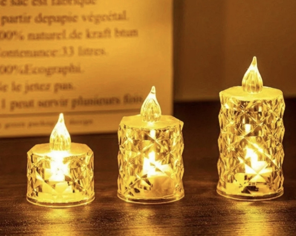 Набір LED свічок на батарейках  3 шт (0293) Сміла - фото 1