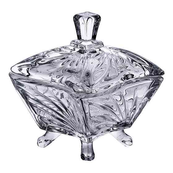 Стеклянная сахарница с крышкой 7.5 см Киев