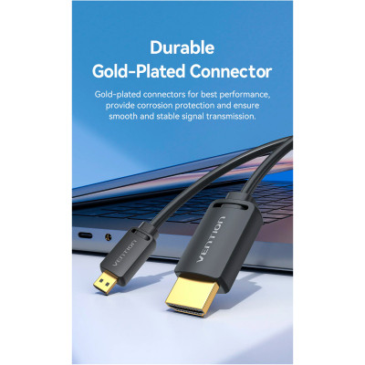 Кабель HDMI M - Micro M, 3.0 м, V2.0 4K 60Гц 18Gbps HDR Dolby Vention Винница - изображение 6