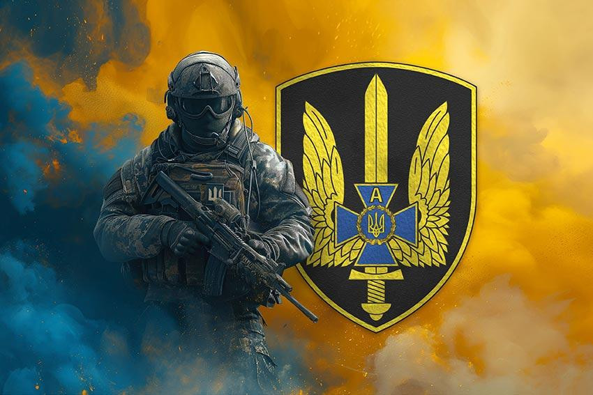 Прапор Спецпідрозділ СБУ Альфа Воїн з гербом підрозділу 600х900 мм Запоріжжя - фото 1