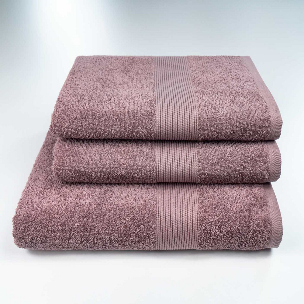 Набір махрових рушників з Бордюром 3шт GM Textile 50х90см, 50х90см, 70х140см 400г/м2 (Шоколад) Суми - фото 1