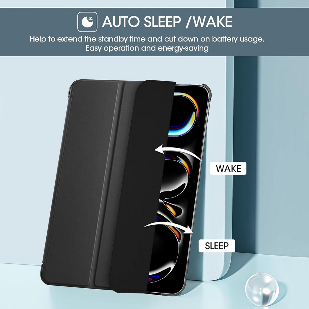 Чохол ProCase для iPad Pro 11″ (M5/M4) 2025/2024 легкий тонкий захисний Smart Case чорний Київ - фото 8