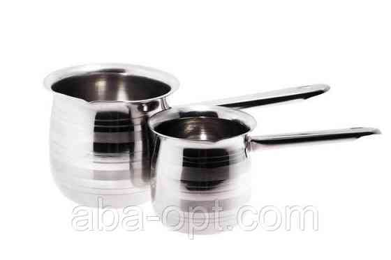 Турка "Ss" нержавіюча V 0,35 / 0,75 л ( набір 2 шт ) Одеса