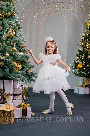 Платье Белое нарядное с блестками для девочки Кривой Рог