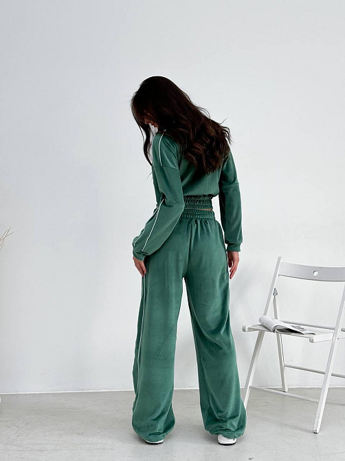 Велюровый костюм с лампасами Зелёный 42/46 Харьков - изображение 7