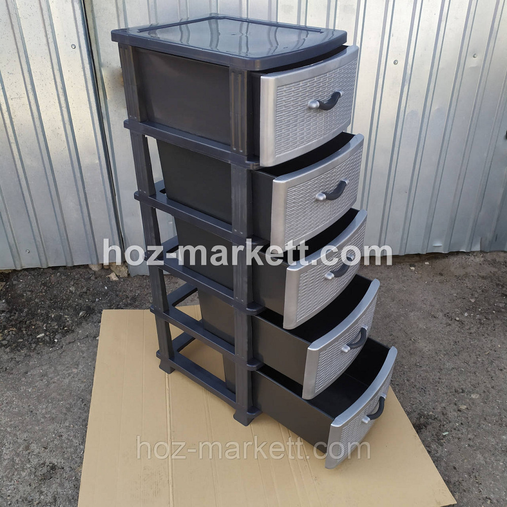 Тумбочка пластикова сіра на 5 ящиків Україна Харків - фото 9