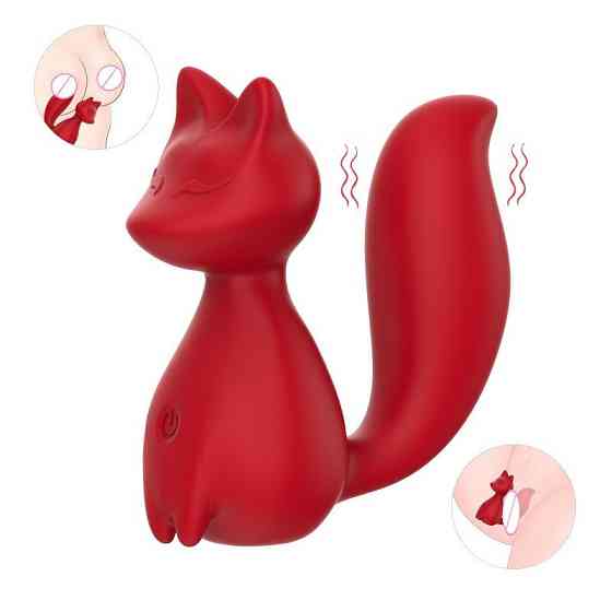 Мини-вибратор клиторальный Every Night Toys Doris в форме лисы красный, 10 режимов вибрации Sex Aura Киев