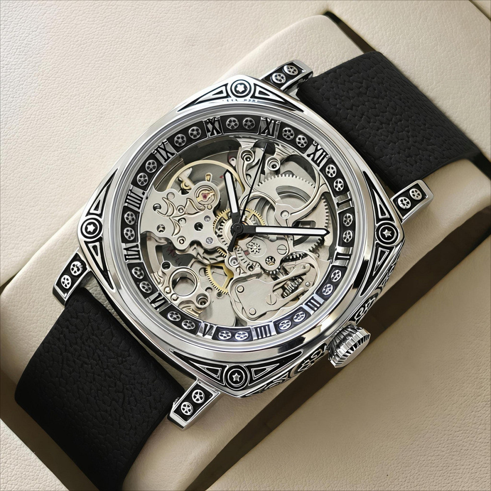 Часы мужские механические WishDoIt Baron Imperial Black (2 ремешка) Винница - изображение 2