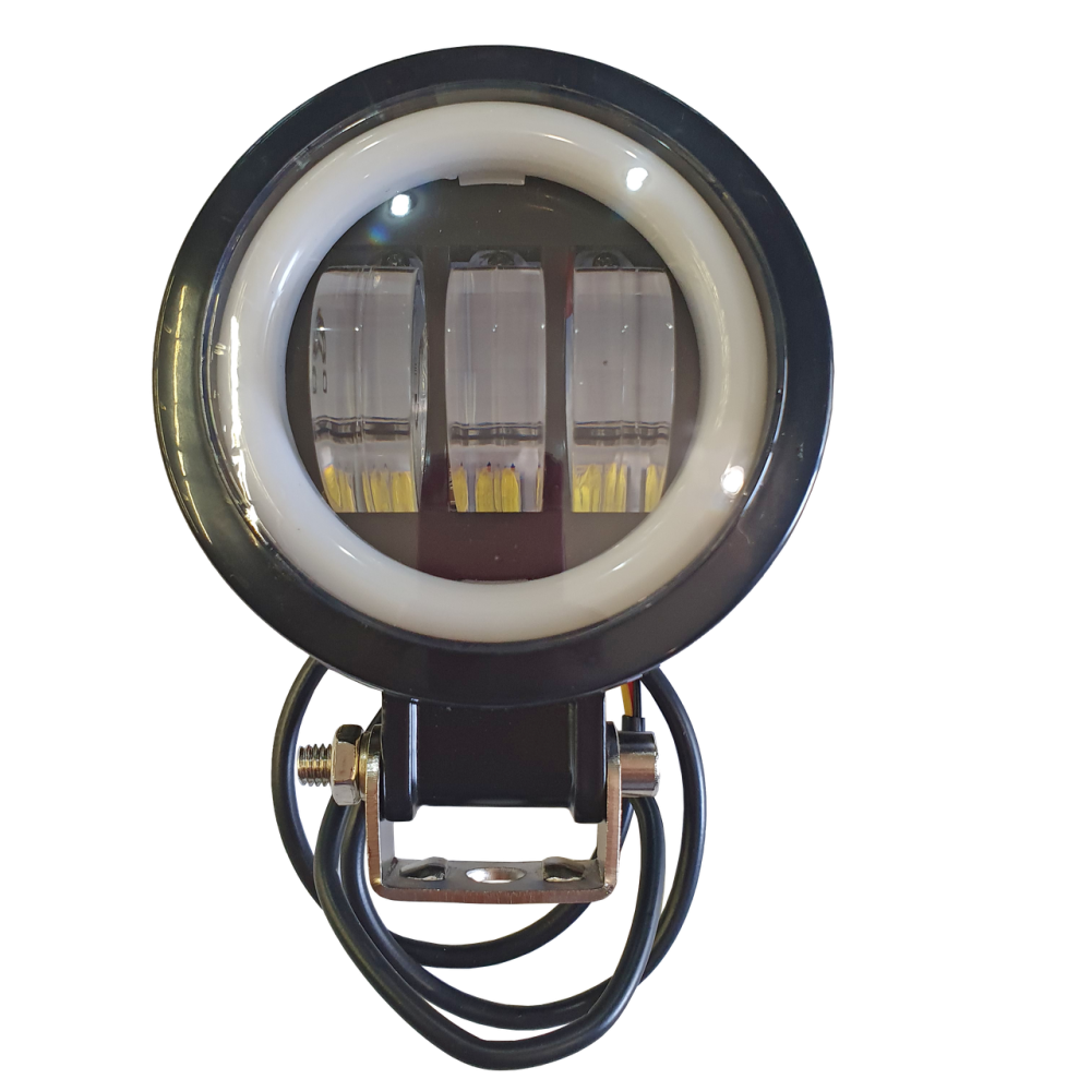 Фара світлодіодна LED противотуманная кругла 30W + LED кільце з чіткою світловий кордоном Мукачево - фото 6