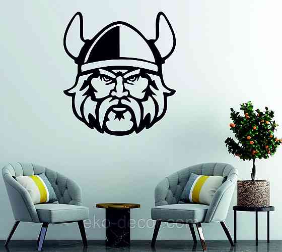 Декоративное настенное Панно «Викинг» Декор на стену 70*70 см, Черный Киев