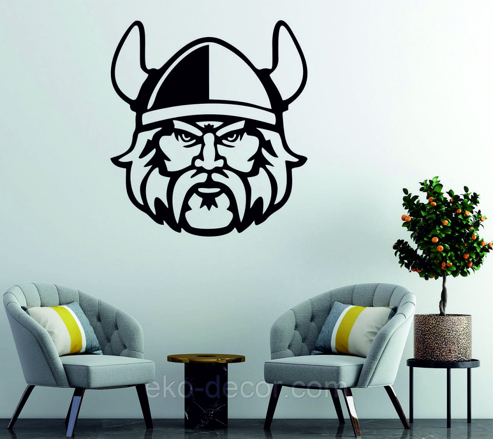 Декоративное настенное Панно «Викинг» Декор на стену 70*70 см, Черный Киев - изображение 2