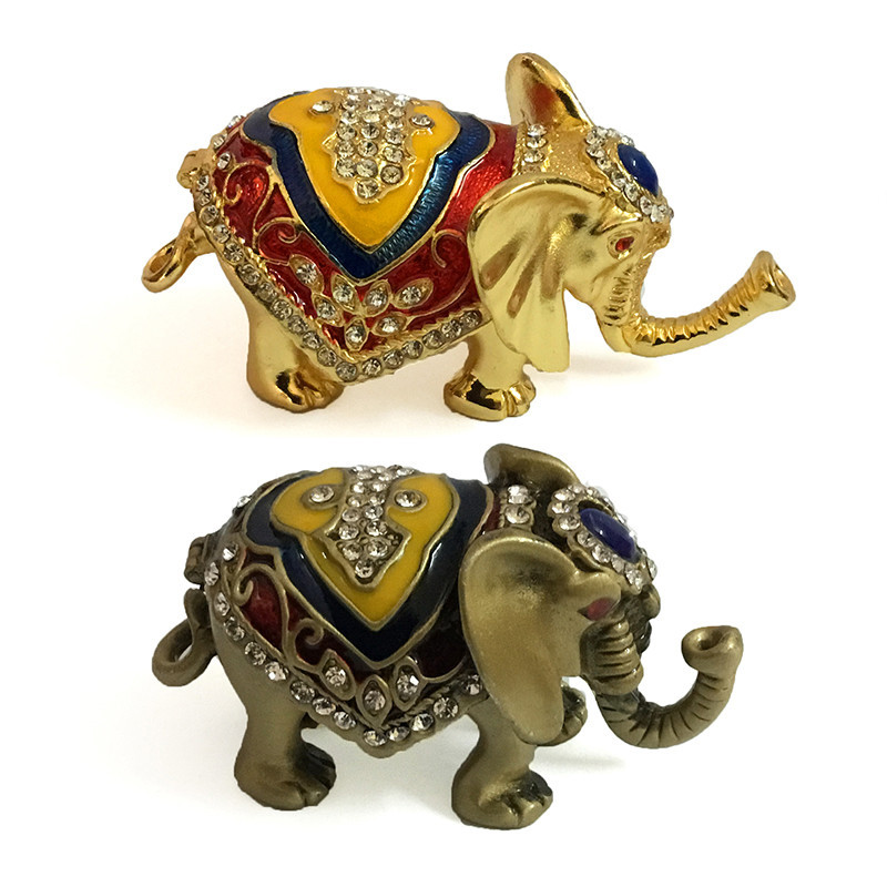 Скринька металева зі стразами Слон Київ - фото 1