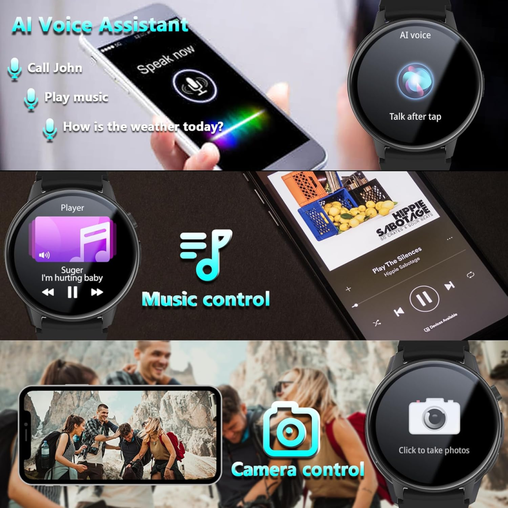 Смарт-годинник Mermo AMOLED 1.3", Bluetooth дзвінки, 120+ спортивних режимів, SpO2, IP67, для Android та iPhone Київ - фото 9
