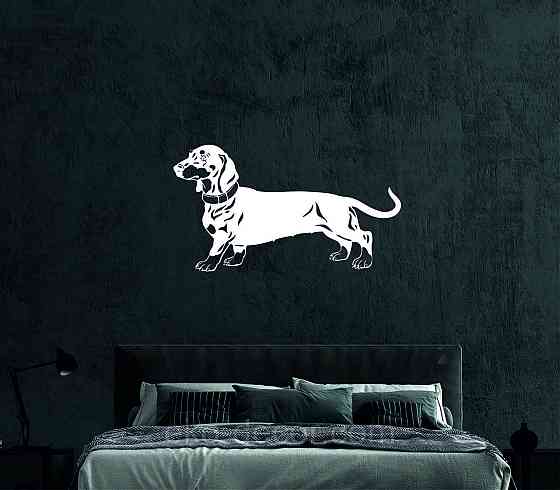 Декоративне настінне Панно «Такса», Декор на стіну 50*28 см, Білий Київ