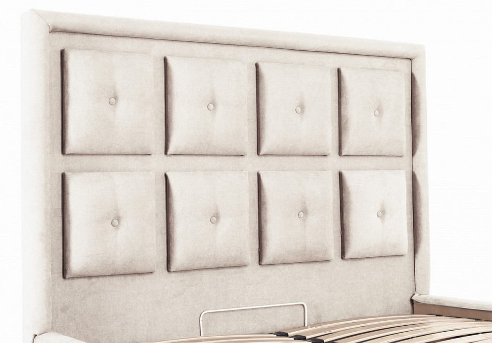 Ліжко Windsor Comfort 140 х 190 см Місті Milk З підйомним механізмом та нішою для білизни Бежевий Дніпро - фото 18