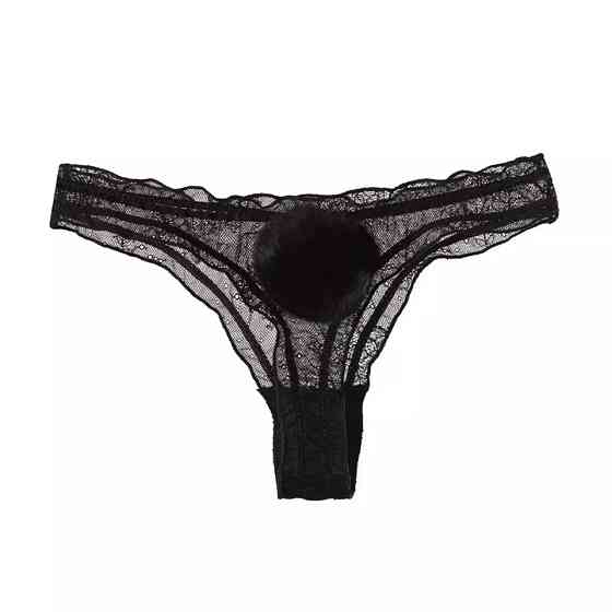 Трусики з хвостиком чорні - розмір 42-46, хвостик знімається Київ