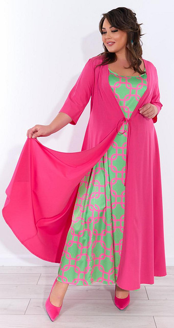 Шовкове плаття та кардиган Київ - фото 3