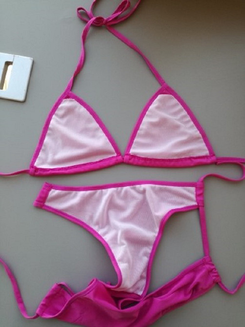 Купальник ліф шторки без поролону one size малиновий Київ - фото 3