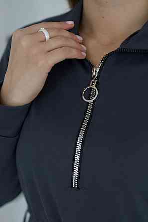 Трикотажное платье оверсайз на кулиске 